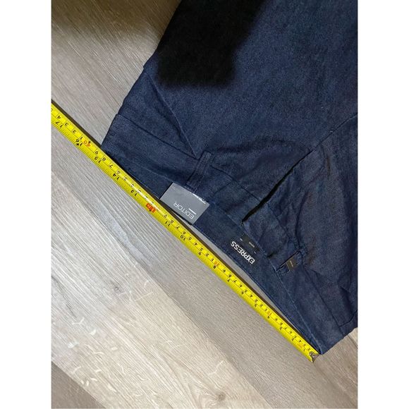 Express NWT Editor Flare Leg Straight Dark Blue Pants, Size 6 - Picture 3 of 7
